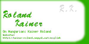 roland kainer business card